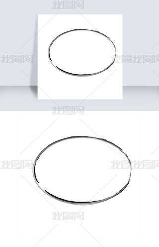 卡通椭圆形免抠图