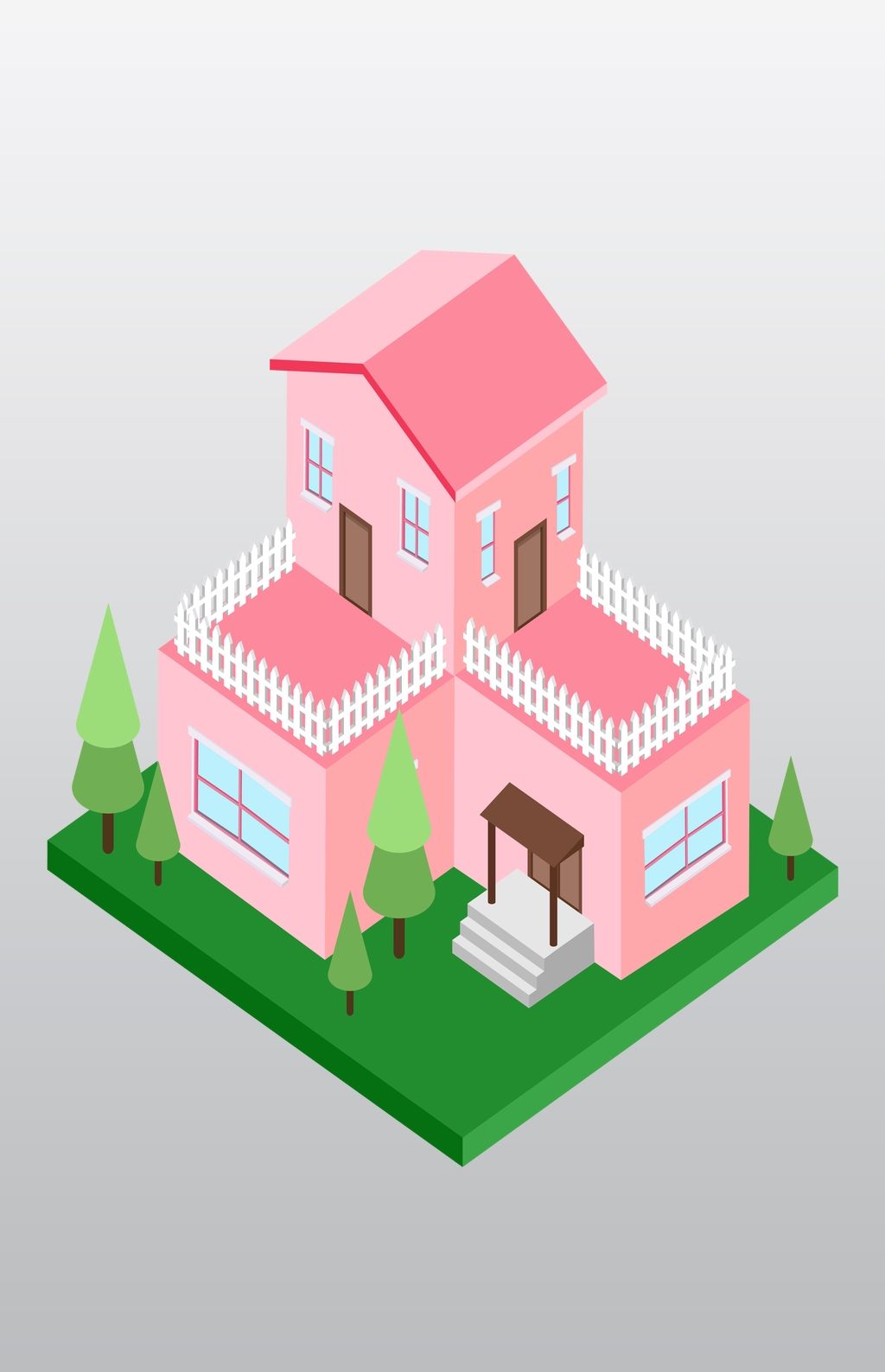 5d粉色别墅建筑