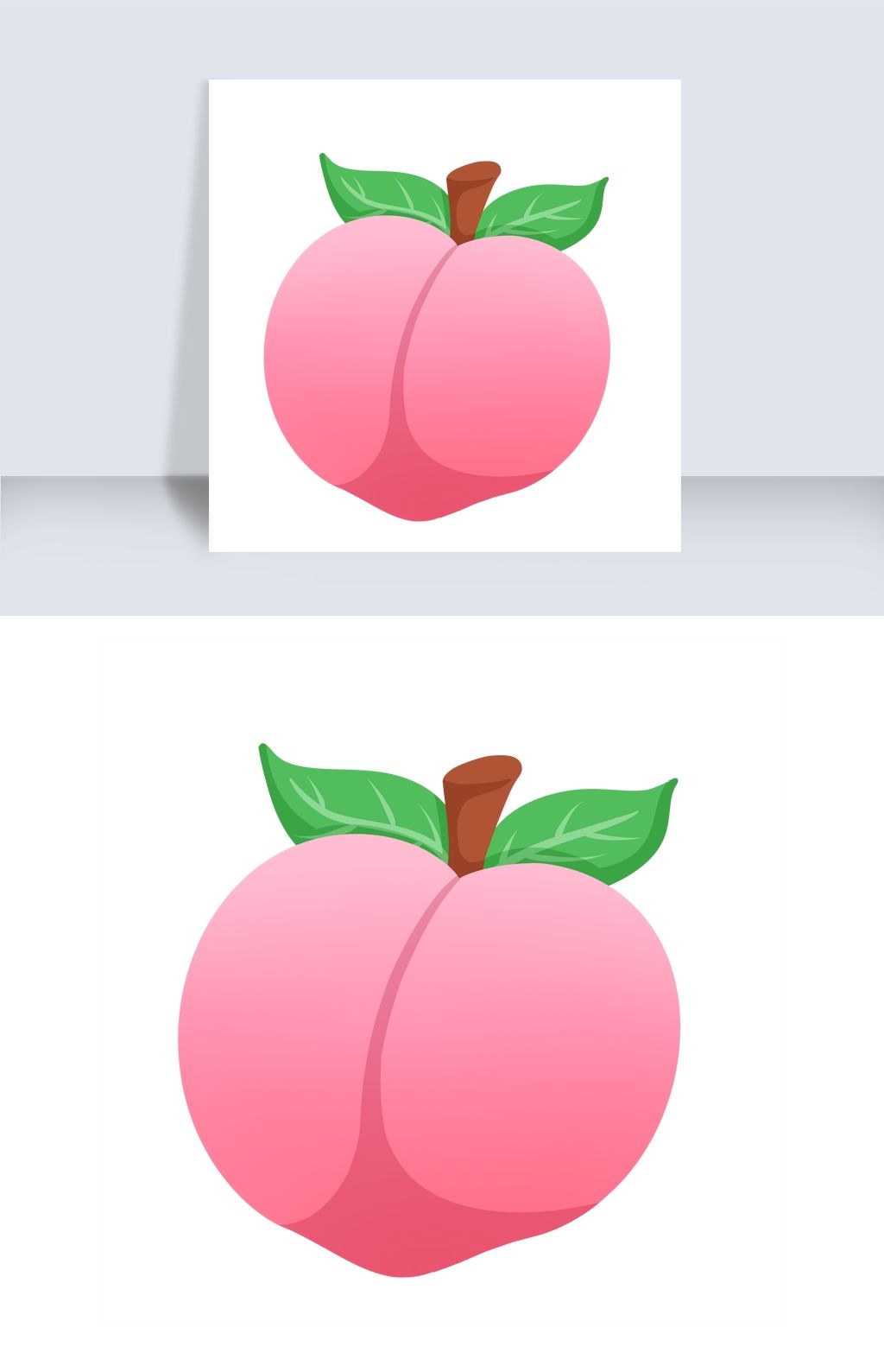 卡通粉色桃子插画