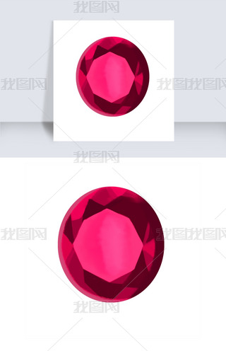 卡通风格红宝石插画