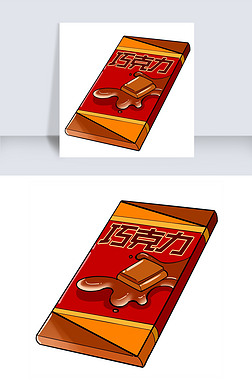 德芙巧克力免抠元素|一盒德芙巧克力插画