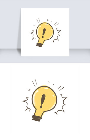 卡通灯泡灵光一闪
