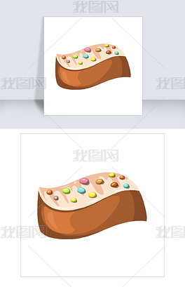 卡通彩色糖豆插画