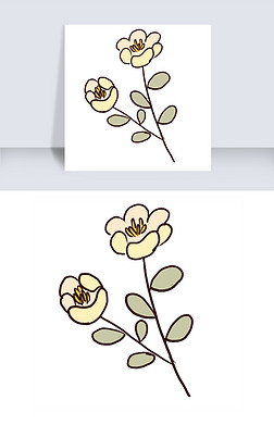 可爱的黄色小花花免抠图