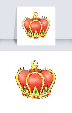 原创皇后皇冠卡通插画版权可商用