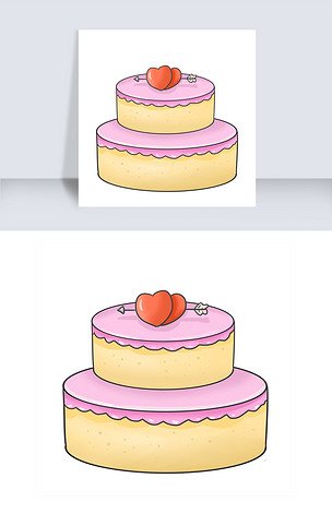 儿童双层蛋糕卡通图案图片
