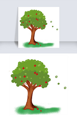 大树挂照片的卡通图片图片