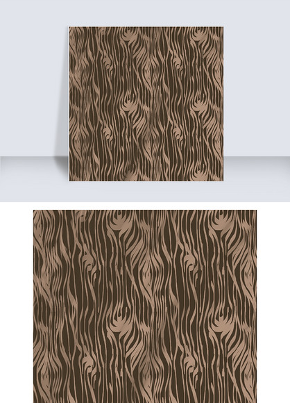 木板木纹纹理棕色卡通简笔画简约线条免扣