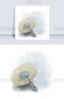 古风清明节油纸伞