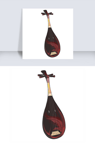 原创南音琵琶乐器插画