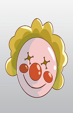 卡通小丑鼻子免抠元素|卡通红鼻子小丑插画