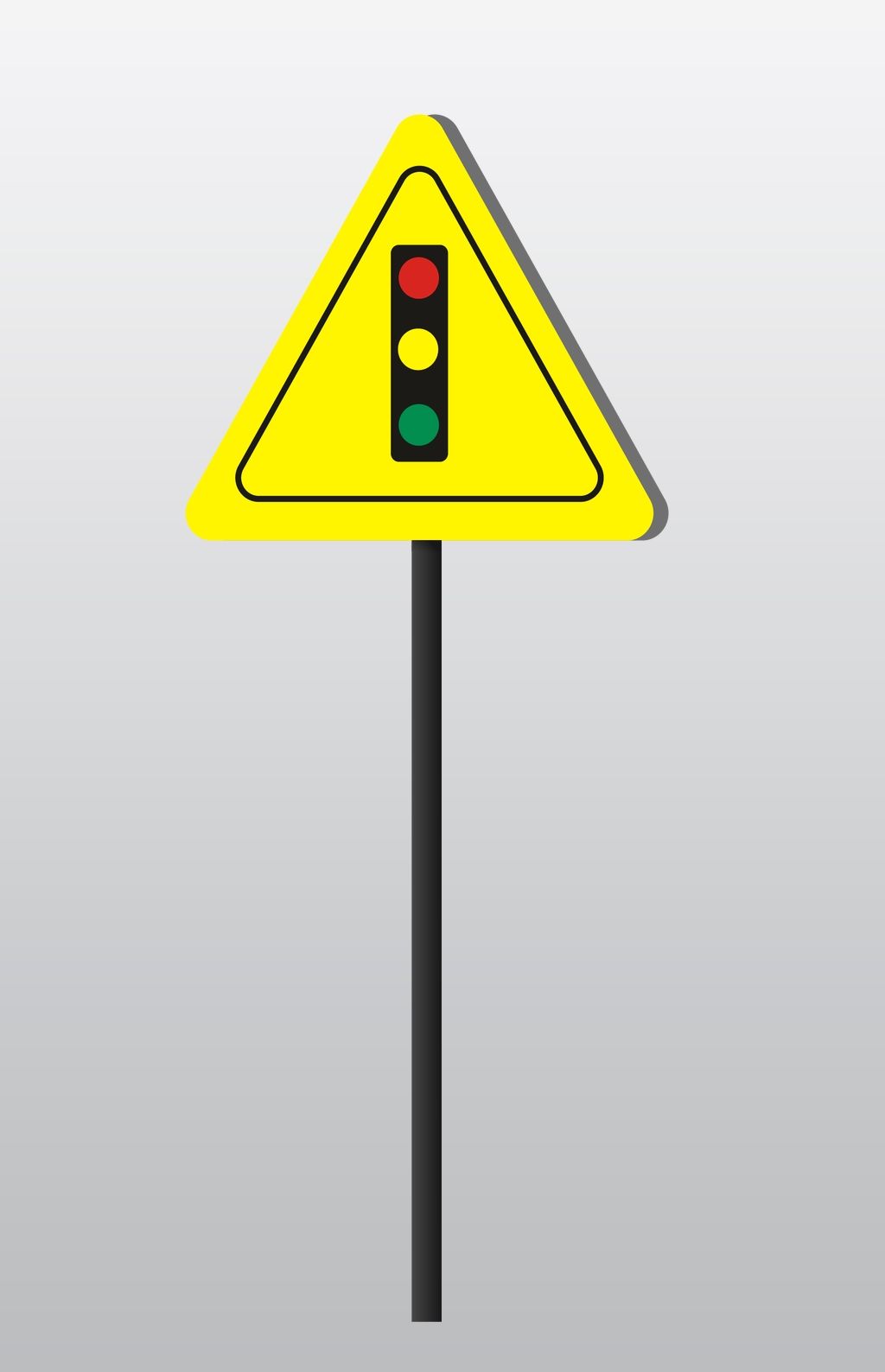 原创红绿灯安全指示牌插画