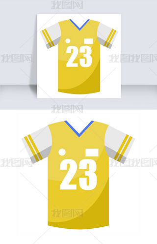 卡通运动球衣插画