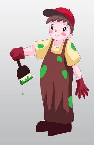 辛勤劳作的小粉刷匠下载-编号19397686-二十四节气-我图网