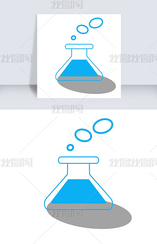 卡通化学锥形瓶仪器