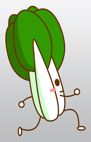 原创卡通拟人化蔬菜食材小白菜免抠图版权可商用