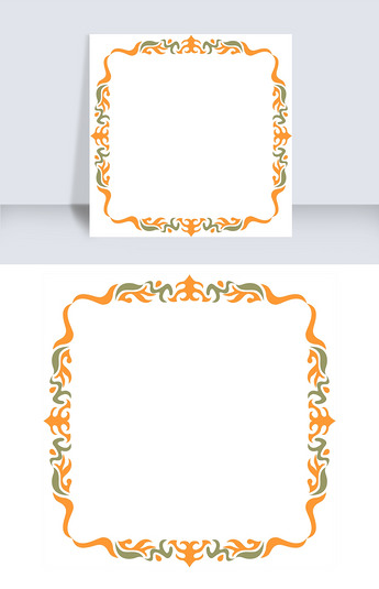 传统民族风边框文字边框矢量