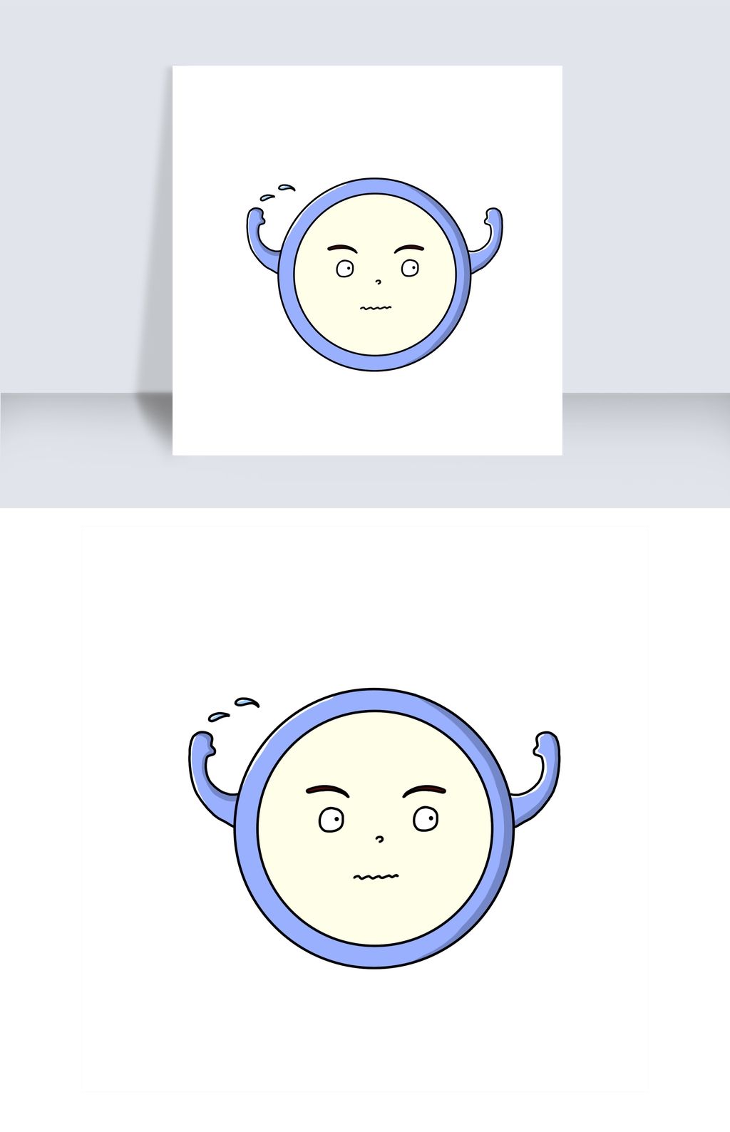 原创扁平简约句号图案版权可商用