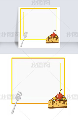 奶酪甜品蛋糕边框