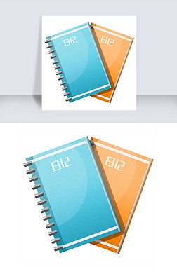 彩色记事日记本插画