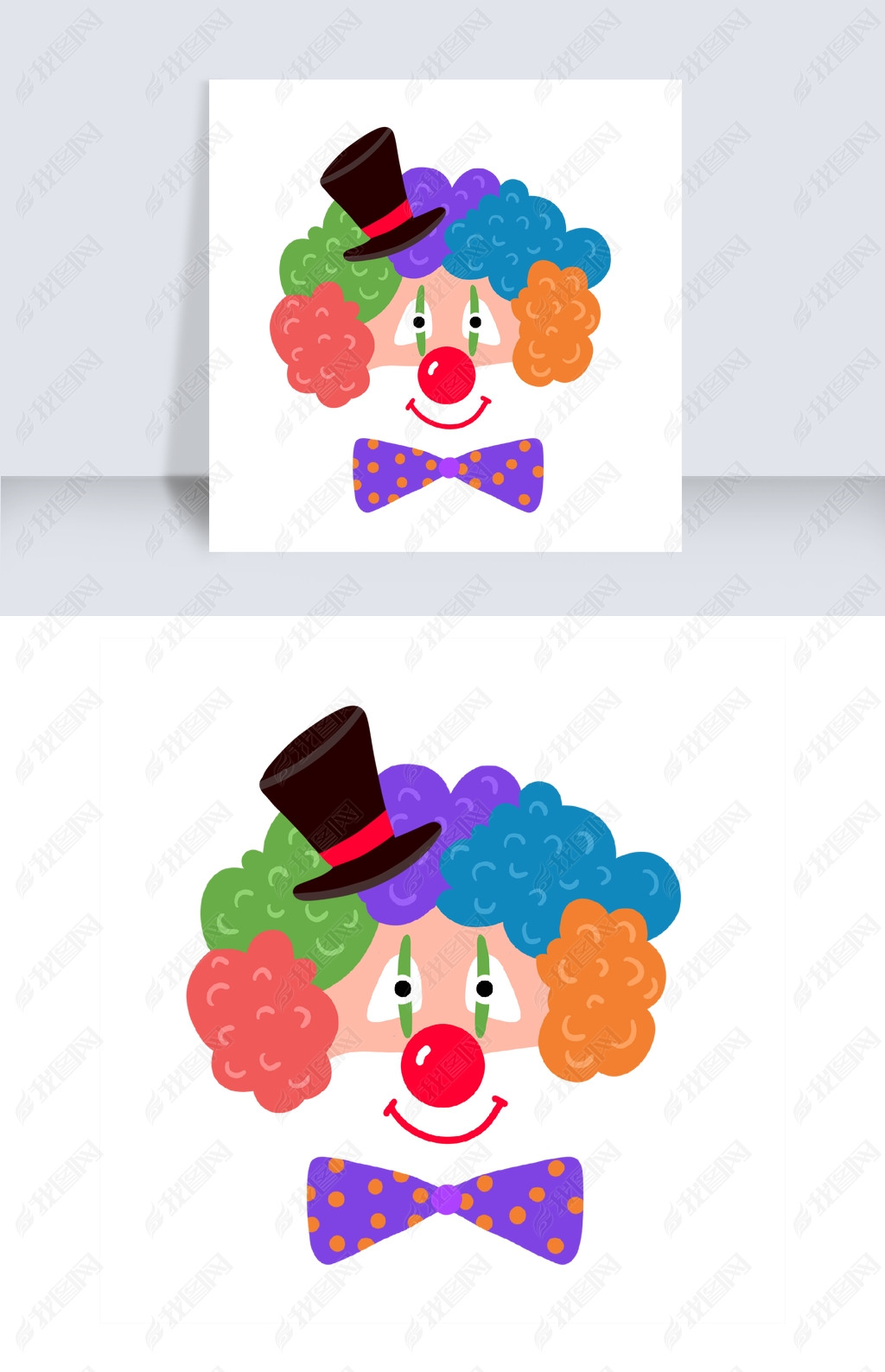 愚人节马戏团小丑png免抠素材