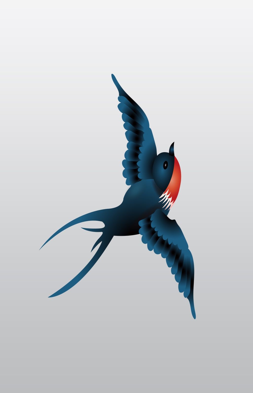 矢量卡通飞翔燕子