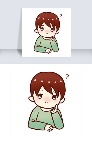 问号免扣儿童素材手绘疑问