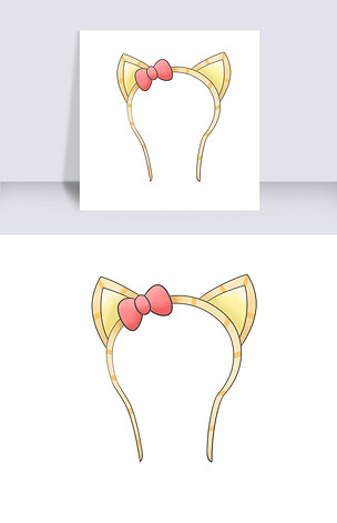 原创卡通女式发箍插画