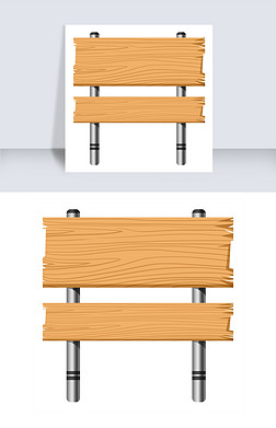 告示牌指路牌插画
