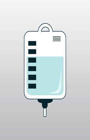 原创医疗输液卡通插画