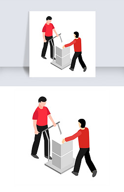 五一劳动节搬运工运送货物