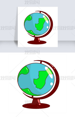 转动地球仪的卡通专题模板-转动地球仪的卡通图片素材下载-我图网