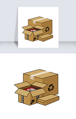 免扣卡通快递包装箱