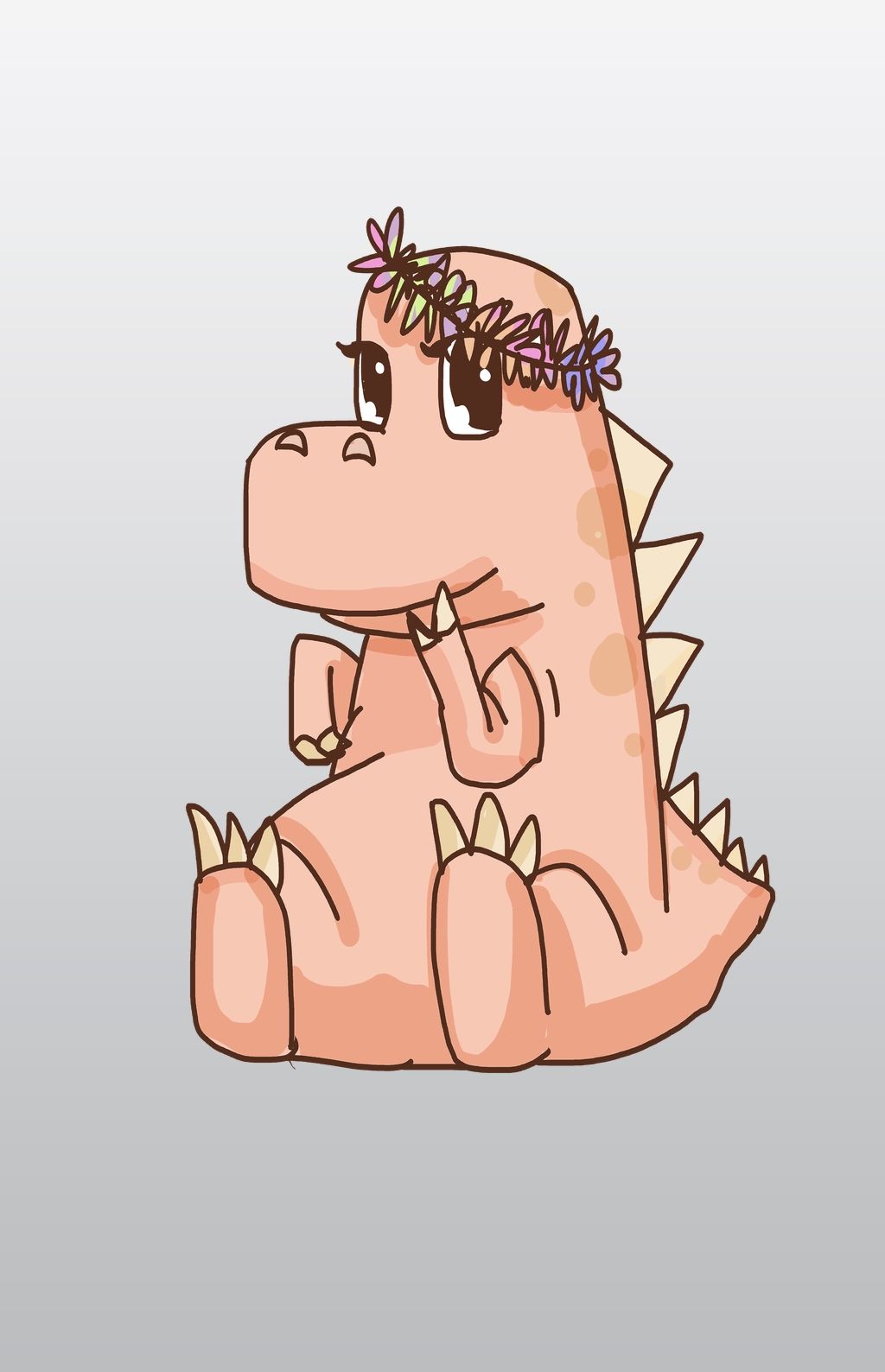 粉色可爱小恐龙momo图片