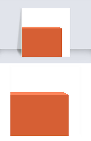 橙色长方形柜子免抠图