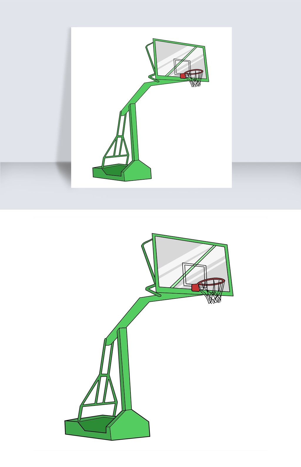 篮球框子卡通插画