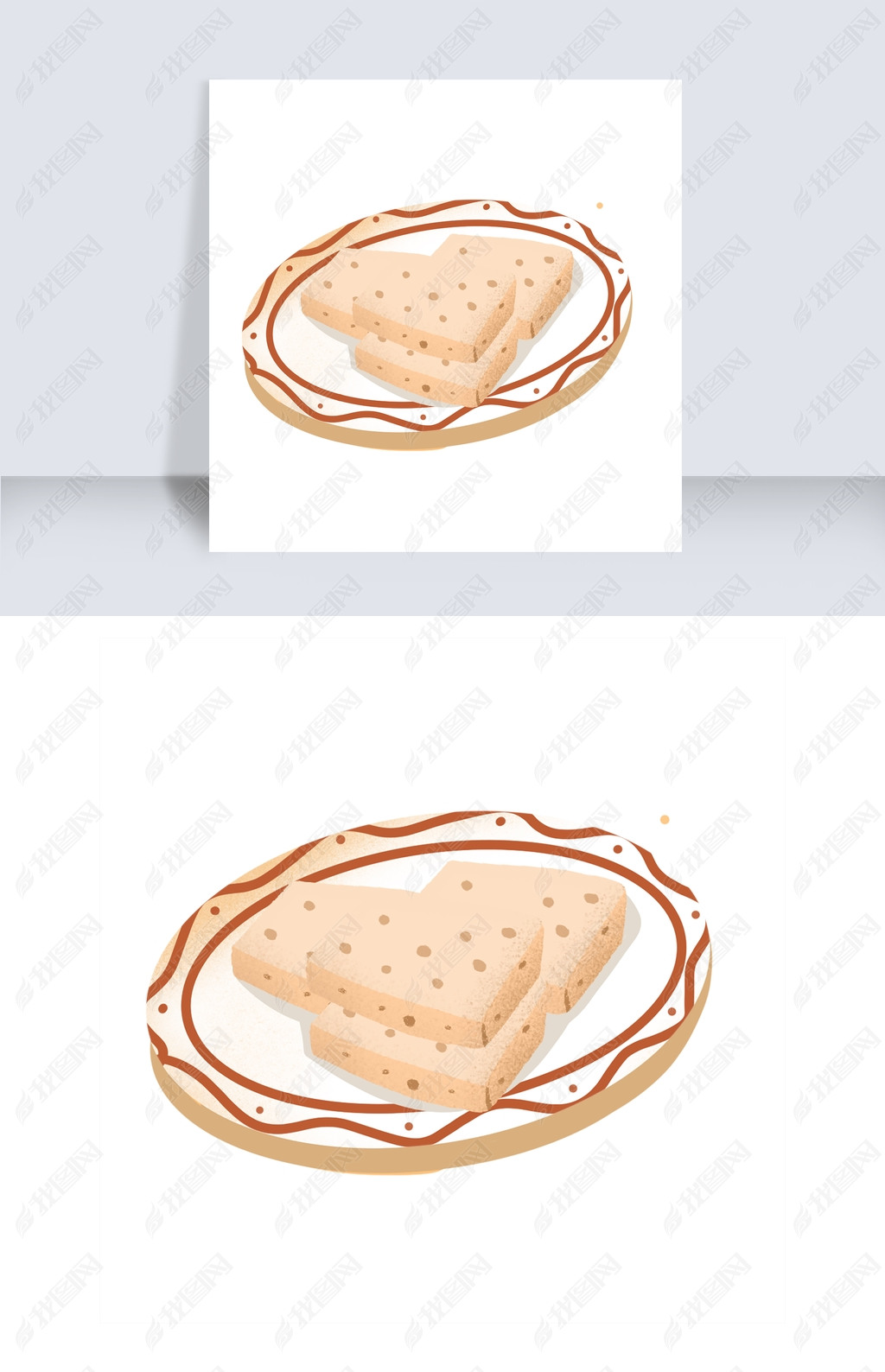 原创鱼糕卡通png素材版权可商用