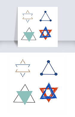 单线型三角素材元素