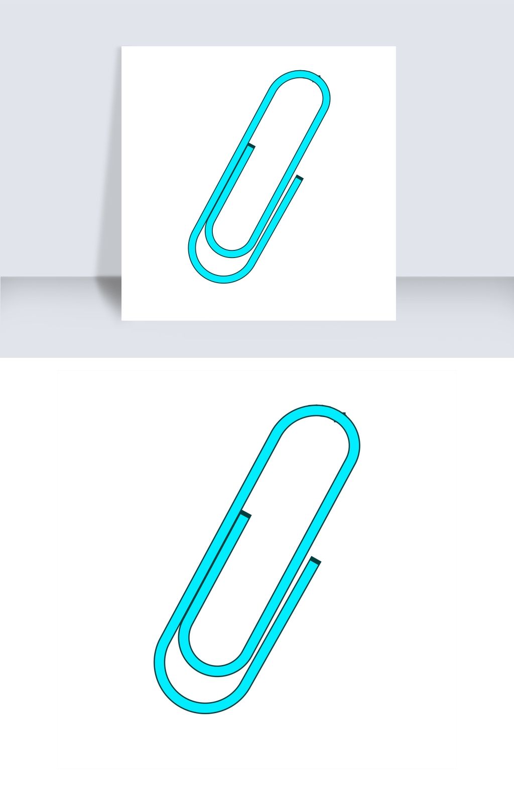 原创彩色回形针矢量图