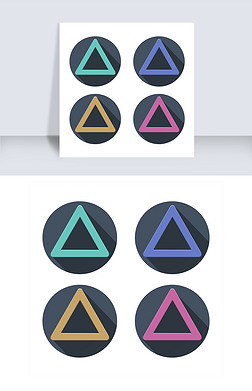 按钮类型三角素材元素