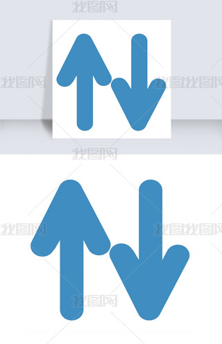 蓝色涂鸦箭头