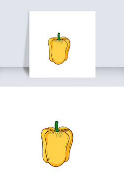 蔬菜卡通图免抠元素|卡通黄椒