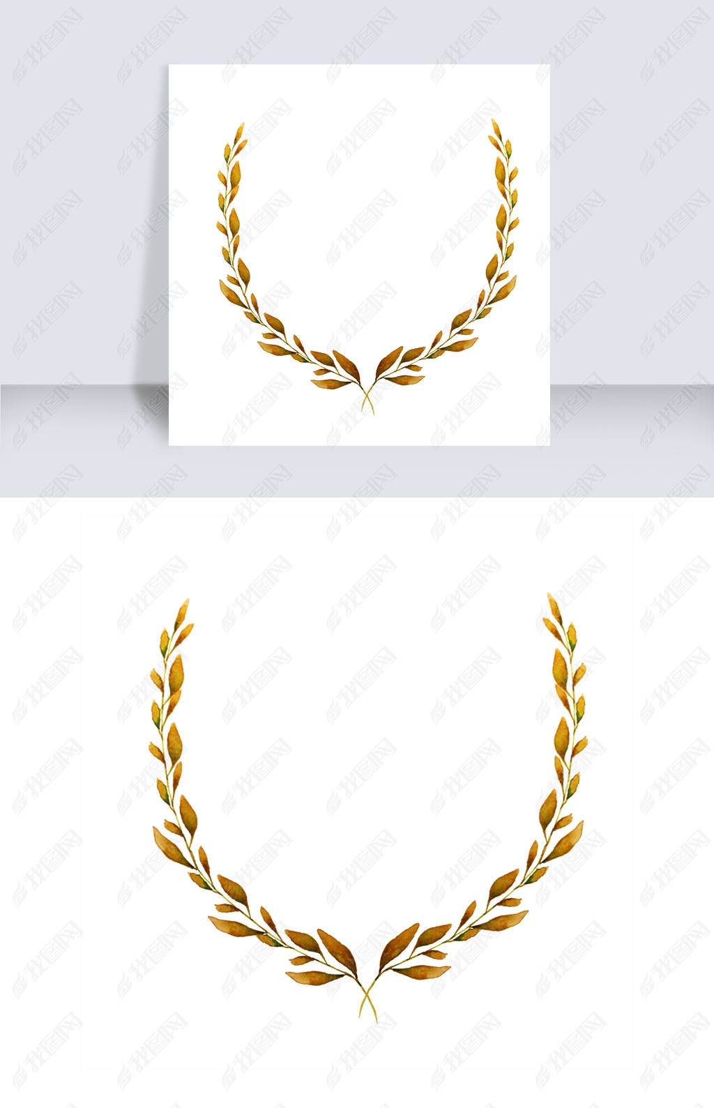 金色的公安标志麦穗