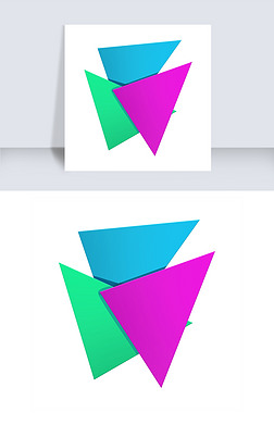 彩色三角形素材元素