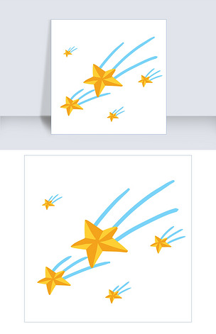 可爱的流星星星插图