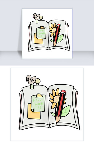 儿童绘画书和铅笔