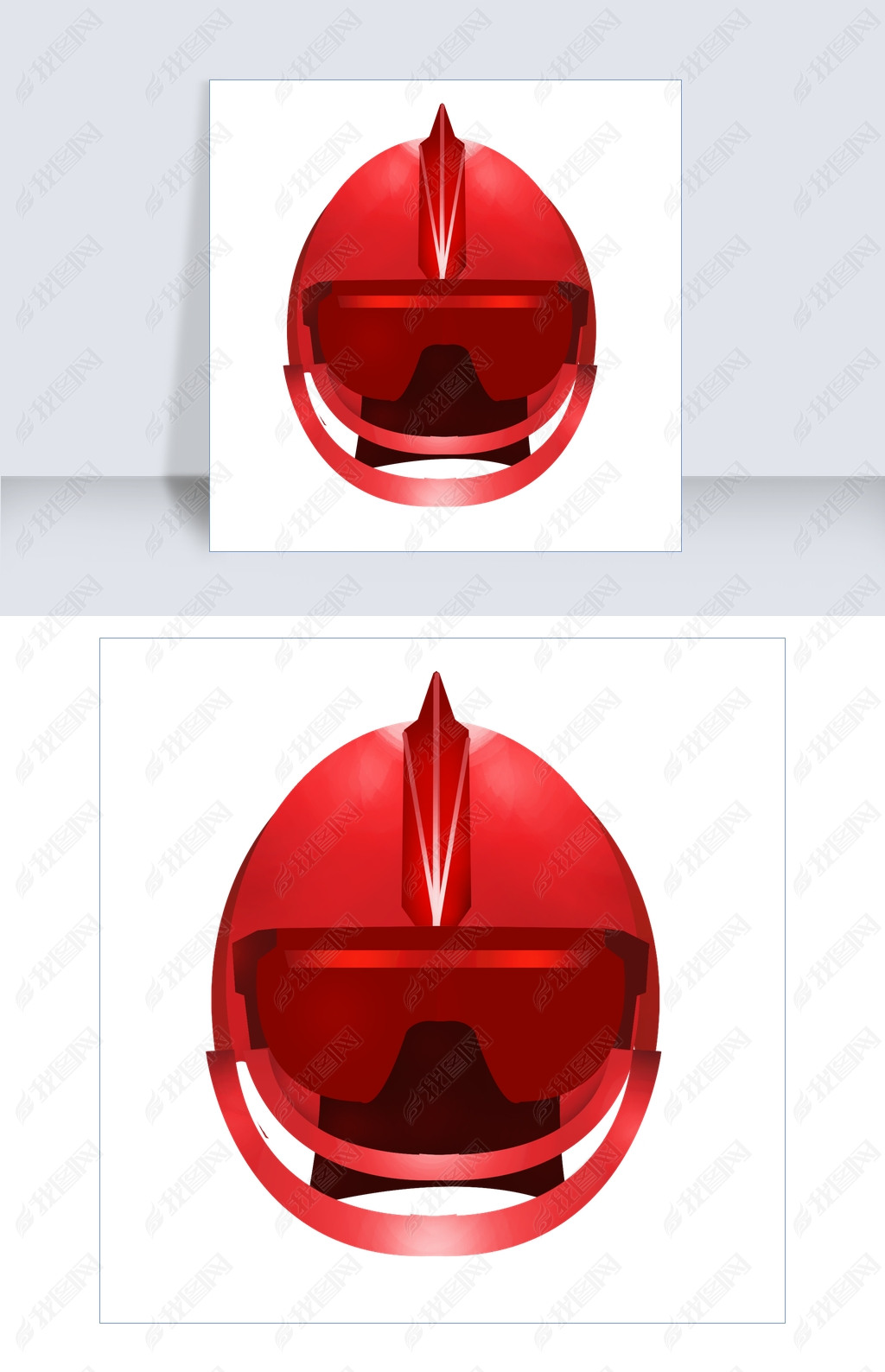 时尚红色头盔插画