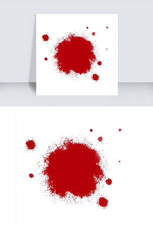 原创红色墨点