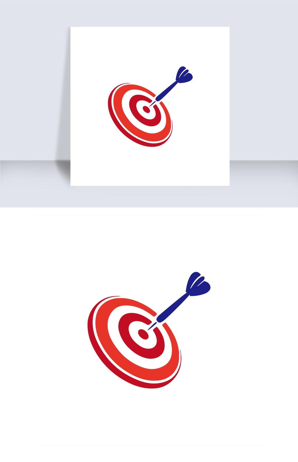 手绘黄色射箭靶心