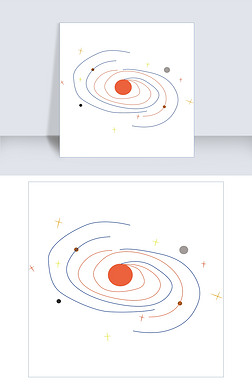 简约线条组成的星河图案